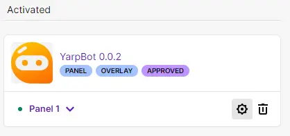 Configure Extension Button