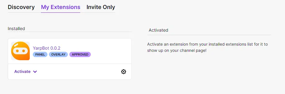 Installed Extensions
