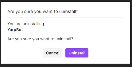 Uninstall Confirm